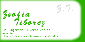 zsofia tiborcz business card